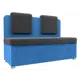 Диван прямой Лига диванов Маккон 125x89x54 см велюр цвет серый/голубой