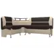 Диван Лига Диванов Сидней 107390L 172x89x135 см экокожа цвет бежевый/коричневый