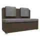 Диван прямой Лига диванов Маккон 125x89x54 см рогожка цвет серый/коричневый