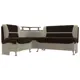 Диван Лига Диванов Сидней 107381L 172x89x135 см микровельвет цвет бежевый/коричневый