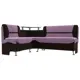 Диван Лига Диванов Сидней 109457L 172x89x135 см микровельвет цвет коричневый/сиреневый
