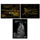 Набор для детского творчества Lori Гравюра Вооруженные силы 18x24 см, 3 шт в наборе
