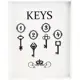Ключница Keys 26x32x3 мм МДФ цвет белый
