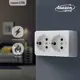 Розетка двухместная накладная Luazon lighting Уют 3092324 с заземлением цвет белый