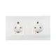 Розетка встраиваемая Hiper Outlet W02 Duo 10 А 2500 Вт с заземлением цвет белый