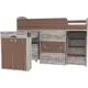 Кровать Кариви Коллекция киви 184x113x84 см цвет серый/коричневый
