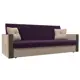 Диван Лига диванов Валенсия 210x90x85 см велюр цвет бежевый/фиолетовый