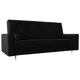 Диван Лига диванов Белфаст 225x95x90 см экокожа цвет черный