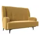 Диван Лига диванов Неаполь 138x101x80 см микровельвет цвет желтый