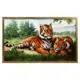 Картина в раме Сюжет "Пара тигров" 66x106 см