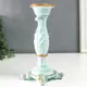 Подсвечник Simaland на 1 свечу "Пышный лист" нежно-голубой 21.5x9x9 см