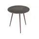 Журнальный столик Ifers круглый Рикон Страйп 55x55 см гранж/винный металлик