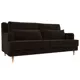 Диван Лига диванов Джерси 218x95x102 см микровельвет цвет коричневый