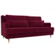 Диван Лига диванов Джерси 218x95x102 см микровельвет цвет бордовый