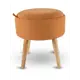 Пуф-журнальный столик My interno 39x39 см цвет оранжевый
