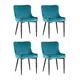 Стул кухонный Стул груп Ститч 82x63x43 см велюр цвет бирюзовый MC15 KD HLR-59 Box