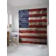 Шторка для ванной Флаг США на заборе 180х200 см