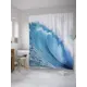 Штора для ванной JoyArty холодная волна из ткани, 180x200 см с крючками