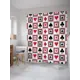 Штора для ванной JoyArty Плитка с мастями из ткани, 180x200 см с крючками