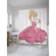 Штора для ванной JoyArty Принцесса и лягушка из ткани, 180x200 см с крючками