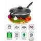 Сковорода гриль Elan gallery Гармония вкуса 28 см алюминий с крышкой цвет черный/прозрачный
