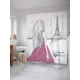 Штора для ванной JoyArty Прекрасная дама в Париже из ткани, 180x200 см с крючками