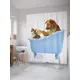 Штора для ванной JoyArty Кот и пес в ванной, 180x200 см