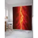 Штора для ванной JoyArty Вспышка молнии из ткани, 180x200 см с крючками