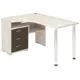 Компьютерный стол Мэрдэс Ср-132с-140 кв-лев 101x140x75 см ЛДСП цвет венге, бежево-белый