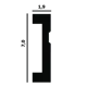 Молдинг настенный Перфект Plus P01 1шт 2000x70x19мм белый