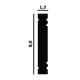 Молдинг настенный Перфект Plus P78 1шт 2000x80x13мм белый