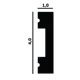 Молдинг настенный Перфект Plus P89 1шт 2000x40x10мм белый