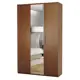 Шкаф распашной Шарм-дизайн Комфорт МКЯ-32/1 120x220x45 см ЛДСП цвет орех