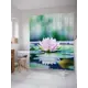 Штора для ванной JoyArty Лотос на воде, 180x200 см