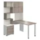 Компьютерный стол Мэрдэс Ср-500м/140 бенн-лев 130x140x199 см ЛДСП цвет серый дуб, белый жемчуг
