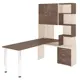 Компьютерный стол Мэрдэс Ср-500м/190 кшш-ч-прав 130x190x199 см ЛДСП цвет коричневый, бежево-белый