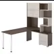 Компьютерный стол Мэрдэс Ср-500м/190 шкш-ч-прав 130x190x199 см ЛДСП цвет коричневый, бежево-белый