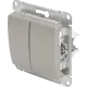 Переключатель встраиваемый Systeme Electric Glossa 2 клавиши цвет платиновый