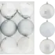 Набор ёлочных шаров 10 см цвет серебристый, 6 шт.