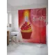 Шторка для ванной комнаты JoyArty sc_33203 200x180см цвет красный