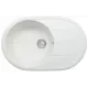 Врезная мойка Tolero R-116 77.50x82x20 см гранит цвет белый