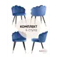 Кухонный стул Stool Group Камилла 77x53x54 см велюр цвет синий 4 шт