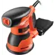 Эксцентриковая шлифмашина сетевая Black&Decker KA198-QS, 260 Вт, 125 мм