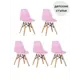Кухонный стул Stool Group Eames small 54x38x31 см пластик цвет розовый ножки дерево 5 шт