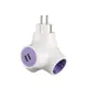 Разветвитель Старт Octopus 2 розетки с заземлением 16 А 2 USB 2.4 А цвет белый