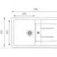Кухонная мойка Topzero Susanna 78x57.5x20 см искусственный камень цвет светло-серый