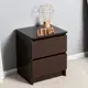 Тумба прикроватная Letta 40x48.1x35.4 см 2 ящика ЛДСП цвет венге