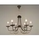 Люстра подвесная Мелодия Света PP5525/6_(1) Baroque 6 ламп 24 м² цвет черный