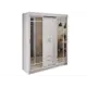 Шкаф-купе Стендмебель 210x170x58 см 7 полок ЛДСП цвет белый глянец