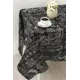 Скатерть на стол Lizzy Home SKATROG150150/черный, квадратная, 150x150 см, цвет черный/белый